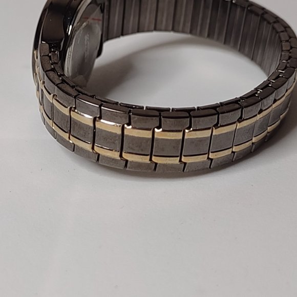 Dark Silver Tone Metal Stretch Watch - Picture 6 of 10